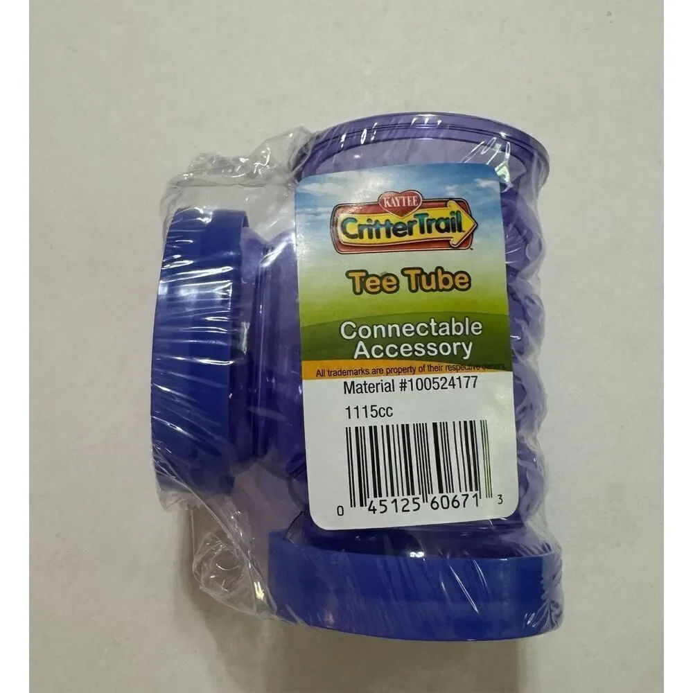 Kaytee Crittertrail Fun-nel Tee Tube for Small Pets NWT Purple